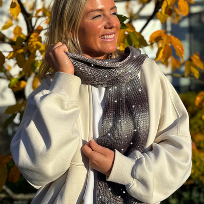 Strick-Set Anfänger DIAMANT Glitzer-Schal (inkl. Strickanleitung)