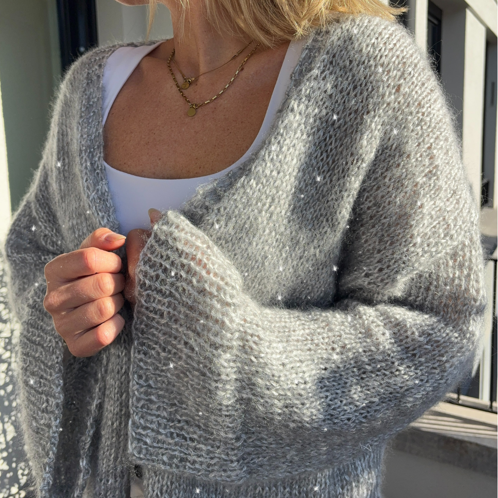 Strick-Set SHINE Glitzer-Cardigan (inkl. Strickanleitung)
