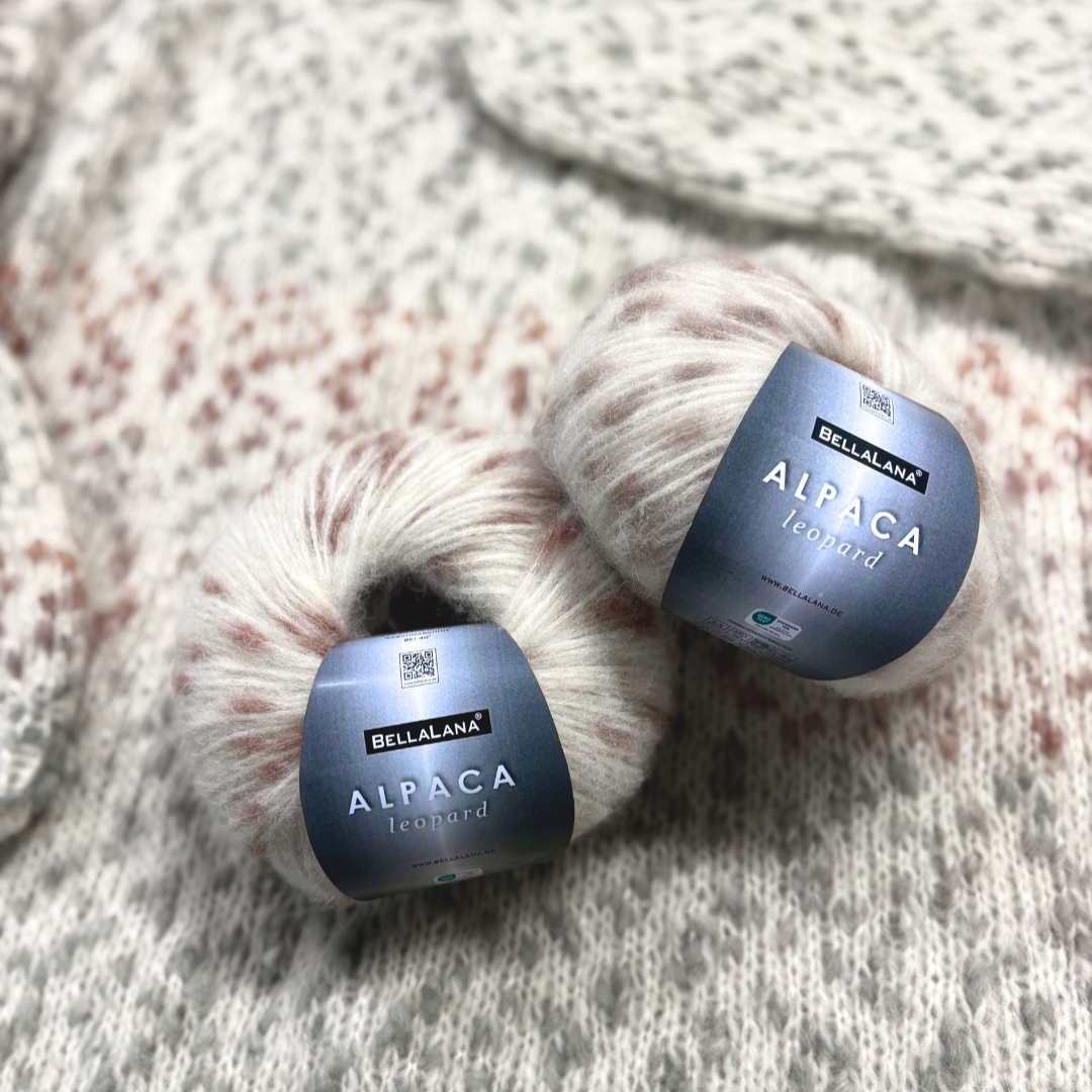 Strick-Set ALPACA leopard heller Pullover (inkl. Strickanleitung)