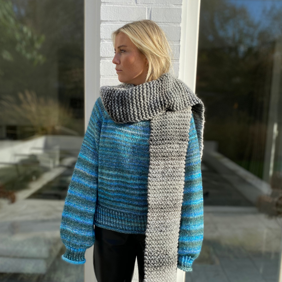 Strick-Set Anfänger FREESTYLE Kuschel-Schal (inkl. Anleitung)