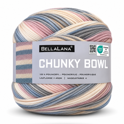 Strick-Set CHUNKY BOWL längerer Cardigan (inkl. Strickanleitung)