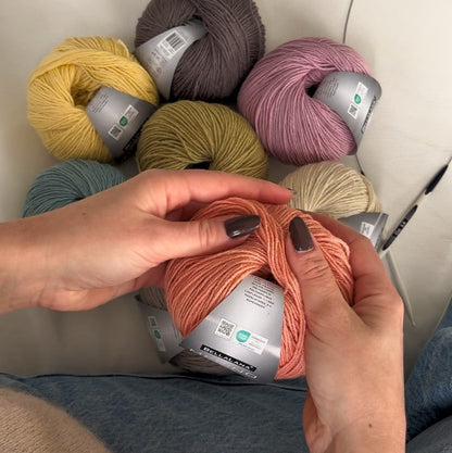 Strick-Set Anfänger MERINO Sophie Scarf / Halstuch (inkl. Strickanleitung)