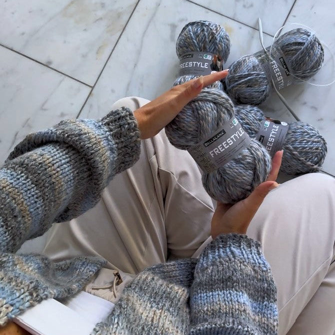 Strick-Set Anfänger FREESTYLE Cardigan (inkl. Anleitung)