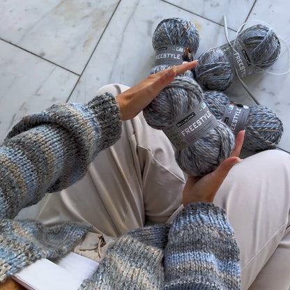 Strick-Set Anfänger FREESTYLE Cardigan (inkl. Anleitung)
