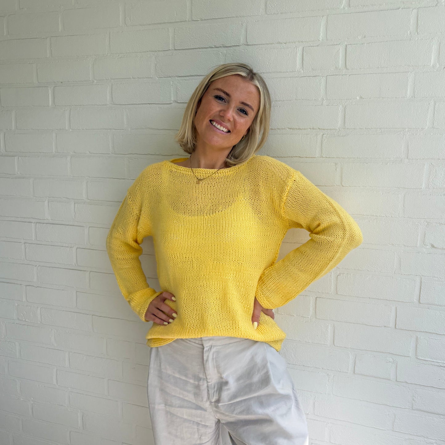 Strick-Set für Anfänger ACTION NEW klassischer Pullover (inkl. Strickanleitung)