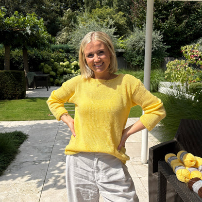 Strick-Set für Anfänger ACTION NEW klassischer Pullover (inkl. Strickanleitung)