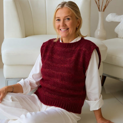 Strick-Set Anfänger STARLIGHT Pullunder mit Glanz-Effekt (inkl. Strickanleitung)